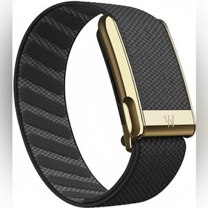 Whoop 5.0/MG Gray/Black Superknit Luxe band with Gold Clasp - one/peak/life